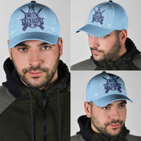 Yorkshire Vikings Cricket Classic Cap White Rose of York Blue Version - Wonder Print Shop