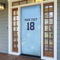 Custom Yorkshire Viking Spirit Door Cover White Rose of York Blue Version - Wonder Print Shop