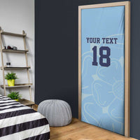 Custom Yorkshire Viking Spirit Door Cover White Rose of York Blue Version - Wonder Print Shop