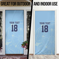 Custom Yorkshire Viking Spirit Door Cover White Rose of York Blue Version - Wonder Print Shop