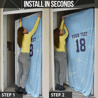 Custom Yorkshire Viking Spirit Door Cover White Rose of York Blue Version - Wonder Print Shop