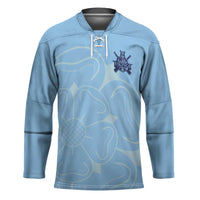 Custom Yorkshire Viking Spirit Hockey Jersey White Rose of York Blue Version - Wonder Print Shop