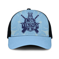Yorkshire Vikings Cricket Mesh Trucker Cap White Rose of York Blue Version - Wonder Print Shop