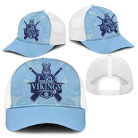 Yorkshire Vikings Cricket Mesh Trucker Cap White Rose of York Blue Version - Wonder Print Shop