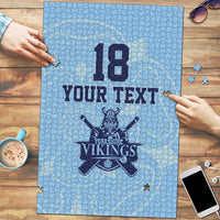 Custom Yorkshire Viking Spirit Puzzle White Rose of York Blue Version - Wonder Print Shop