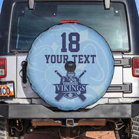 Custom Yorkshire Viking Spirit Spare Tire Cover White Rose of York Blue Version - Wonder Print Shop