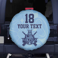 Custom Yorkshire Viking Spirit Spare Tire Cover White Rose of York Blue Version - Wonder Print Shop