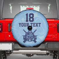 Custom Yorkshire Viking Spirit Spare Tire Cover White Rose of York Blue Version - Wonder Print Shop