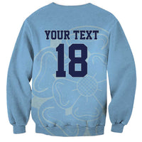 Custom Yorkshire Viking Spirit Sweatshirt White Rose of York Blue Version - Wonder Print Shop
