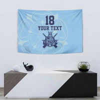 Custom Yorkshire Viking Spirit Tapestry White Rose of York Blue Version - Wonder Print Shop