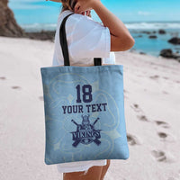 Custom Yorkshire Viking Spirit Tote Bag White Rose of York Blue Version - Wonder Print Shop