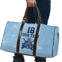 Custom Yorkshire Viking Spirit Travel Bag White Rose of York Blue Version - Wonder Print Shop