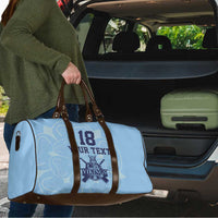 Custom Yorkshire Viking Spirit Travel Bag White Rose of York Blue Version - Wonder Print Shop