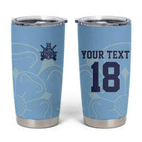 Custom Yorkshire Viking Spirit Tumbler Cup White Rose of York Blue Version - Wonder Print Shop