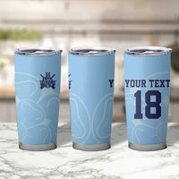 Custom Yorkshire Viking Spirit Tumbler Cup White Rose of York Blue Version - Wonder Print Shop