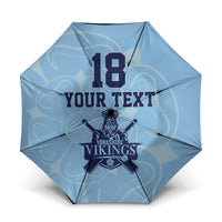 Custom Yorkshire Viking Spirit Umbrella White Rose of York Blue Version - Wonder Print Shop