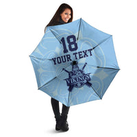 Custom Yorkshire Viking Spirit Umbrella White Rose of York Blue Version - Wonder Print Shop