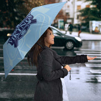 Custom Yorkshire Viking Spirit Umbrella White Rose of York Blue Version - Wonder Print Shop