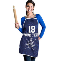 Custom Yorkshire Viking Spirit Apron White Rose of York Navy Version - Wonder Print Shop