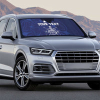 Custom Yorkshire Viking Spirit Auto Sun Shade White Rose of York Navy Version - Wonder Print Shop