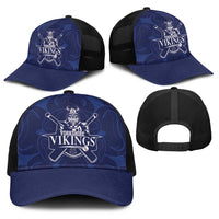 Yorkshire Vikings Cricket Baseball Net Cap White Rose of York Navy Version - Wonder Print Shop