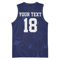 Custom Yorkshire Viking Spirit Basketball Jersey White Rose of York Navy Version - Wonder Print Shop
