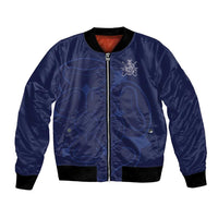 Custom Yorkshire Viking Spirit Bomber Jacket White Rose of York Navy Version - Wonder Print Shop