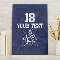 Custom Yorkshire Viking Spirit Canvas Wall Art White Rose of York Navy Version - Wonder Print Shop