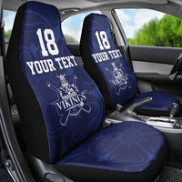 Custom Yorkshire Viking Spirit Car Seat Cover White Rose of York Navy Version - Wonder Print Shop