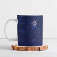 Custom Yorkshire Viking Spirit Ceramic Mug White Rose of York Navy Version - Wonder Print Shop