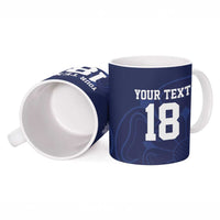 Custom Yorkshire Viking Spirit Ceramic Mug White Rose of York Navy Version - Wonder Print Shop