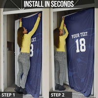 Custom Yorkshire Viking Spirit Door Cover White Rose of York Navy Version - Wonder Print Shop