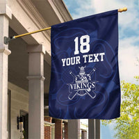 Custom Yorkshire Viking Spirit Garden Flag White Rose of York Navy Version - Wonder Print Shop