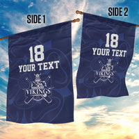 Custom Yorkshire Viking Spirit Garden Flag White Rose of York Navy Version - Wonder Print Shop