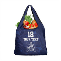 Custom Yorkshire Viking Spirit Grocery Bag White Rose of York Navy Version - Wonder Print Shop