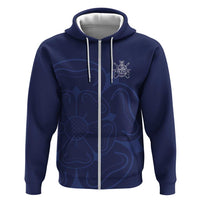 Custom Yorkshire Viking Spirit Hoodie White Rose of York Navy Version - Wonder Print Shop