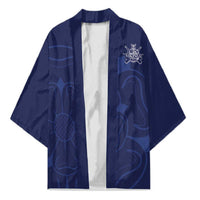 Custom Yorkshire Viking Spirit Kimono White Rose of York Navy Version - Wonder Print Shop