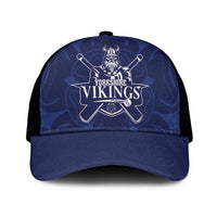 Yorkshire Vikings Cricket Mesh Trucker Cap White Rose of York Navy Version - Wonder Print Shop