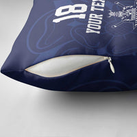 Custom Yorkshire Viking Spirit Pillow Cover White Rose of York Navy Version - Wonder Print Shop