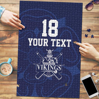 Custom Yorkshire Viking Spirit Puzzle White Rose of York Navy Version - Wonder Print Shop