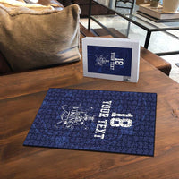 Custom Yorkshire Viking Spirit Puzzle White Rose of York Navy Version - Wonder Print Shop