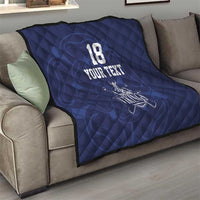 Custom Yorkshire Viking Spirit Quilt White Rose of York Navy Version - Wonder Print Shop