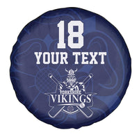 Custom Yorkshire Viking Spirit Spare Tire Cover White Rose of York Navy Version - Wonder Print Shop