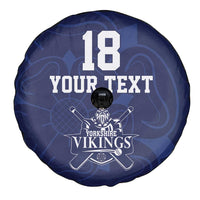 Custom Yorkshire Viking Spirit Spare Tire Cover White Rose of York Navy Version - Wonder Print Shop