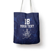 Custom Yorkshire Viking Spirit Tote Bag White Rose of York Navy Version - Wonder Print Shop