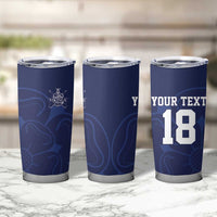 Custom Yorkshire Viking Spirit Tumbler Cup White Rose of York Navy Version - Wonder Print Shop
