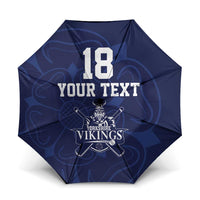 Custom Yorkshire Viking Spirit Umbrella White Rose of York Navy Version - Wonder Print Shop