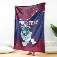 Personalized Liberia White Dove With A Scroll Blanket Coat Of Arms