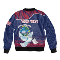 Personalized Liberia White Dove With A Scroll Bomber Jacket Coat Of Arms - Wonder Print Shop