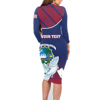 Personalized Liberia White Dove With A Scroll Family Matching Long Sleeve Bodycon Dress and Hawaiian Shirt Coat Of Arms - Wonder Print Shop